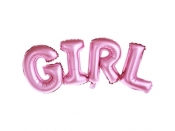 Balon foliowy Partydeco różowy napis Girl 13cal (FB7M-081)