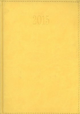 Kalendarz 2015 Książkowy Tygodniowy A5 z obszyciem TUCSON żółty - <br />