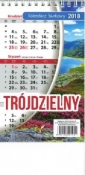 Kalendarz biurkowy trójdzielny Pionowy 11x18 2018