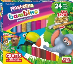 Bambino, Plastelina, 24 kolory - podkładka GRATIS (252503)