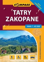 Tatry, Zakopane. Laminowana mapa kieszonkowa w skali 1:65 000 - praca zbiorowa
