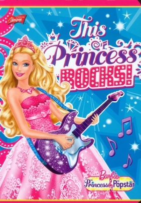 Zeszyt A5 Barbie w 3 linie 16 kartek linia dwukolorowa Princess Rocks - <br />