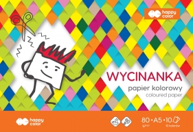 Blok Wycinanka, A5/10ark, 10 kol, 80g/m, Happy Color