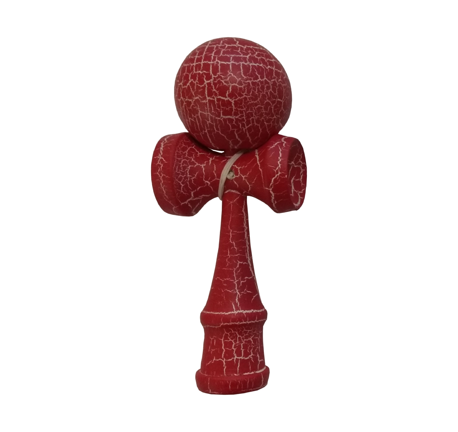 Kendama. Drewniana zabawka zręcznościowa - czerwono-biały (NO-1004003)