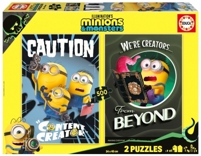 <img src='https://webimage.pl/pics/901/5/d8412668205901.jpg' style='height:440px' /> Puzzle Minionki 2 x 500 el 114292