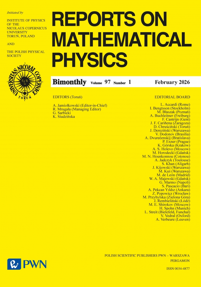 Reports on Mathematical Physics.  Volume 97 Nr 1