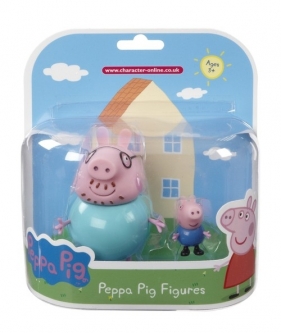 Świnka Peppa zestaw 2 figurek Tata Świnka i George - <br />