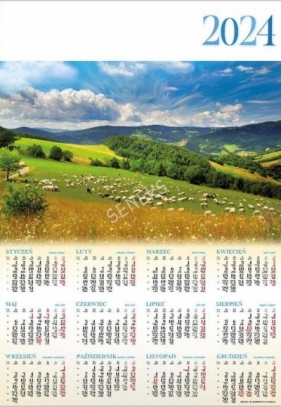 Kalendarz 2024 jednoplanszowy Polana (10szt)
