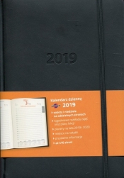 Kalendarz 2019 KK-A5DL książkowy A5 dzienny Lux czarny (KK-A5DL)