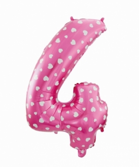 Balon foliowy Godan różowy cyfra 4 66 cm (hs-c26r4)