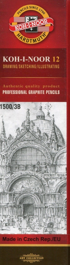 Ołówek grafitowy 1500/3B, 12 sztuk