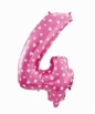 Balon foliowy Godan różowy cyfra 4 66 cm (hs-c26r4)