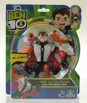 Ben 10: Figurka podstawowa 13 cm seria 8 - Mix 'N Match Omni-Glitch Heroes Ben 10 - Czteroręki - Gniew (BEN43100)