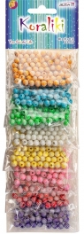 Koraliki plastikowe 6mm 8 kolorów x 6g