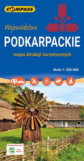 Wojewódzctwo Podkarpackie mapa atrakcji turystycznych 1:200 000