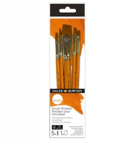 Zestaw pędzli Daler Rowney Simply Acrylic, 5 szt
