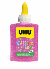 Klej brokatowy UHU glitter 88 ml. Różowy (U 49990)