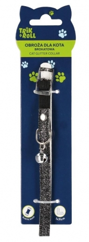 Obroża dla kota brokatowa 1cm