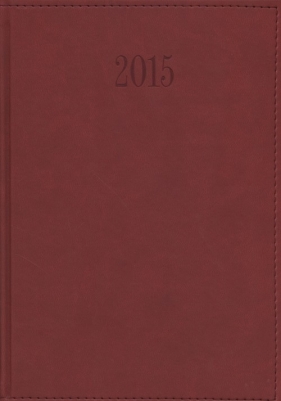 Kalendarz 2015 Książkowy Tygodniowy A5 z obszyciem TUCSON czerowny - <br />