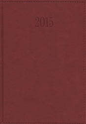 Kalendarz 2015 Książkowy Tygodniowy A5 z obszyciem TUCSON czerowny - <br />