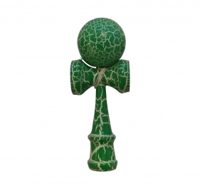 Kendama. Drewniana zabawka zręcznościowa - zielono-biały (NO-1004003)