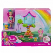 Lalka Barbie Chelsea Fantazja Domek na drzewie (GTF48/GTF49)
