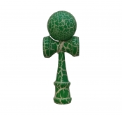 Kendama. Drewniana zabawka zręcznościowa - zielono-biały (NO-1004003)