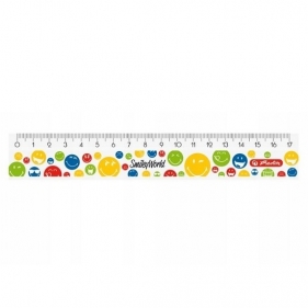 Linijka plastikowa 17cm - SmileyWorld Rainbow