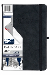 Kalendarz 2027 A5 tygodniowy Jazz - grafitowy