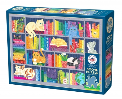Puzzle 500 Koty wśród książek 113049