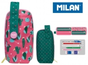 Multipiórnik Milan owalny z 4 piórnikami Cactus