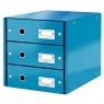 Pojemnik z szufladami Leitz Click & Store niebieski 3 szuflad 286 x 282 x 358 mm