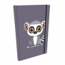 Notes A5 kratka z gumką Soft Touch Lemur