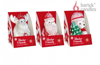 Świeca świąteczna 1 szt (mix wzorów)