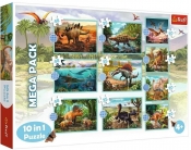 Puzzle Trefl 10w1 - Poznaj wszystkie dinozaury (90390)