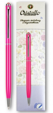 Długopis 0,7mm Cristallo Swarovski różowy