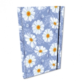 Notes A5 kratka z gumką Soft Touch Stokrotki Retro