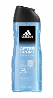 Żel pod prysznic męski 400 ml - Adidas After Sport 3w1