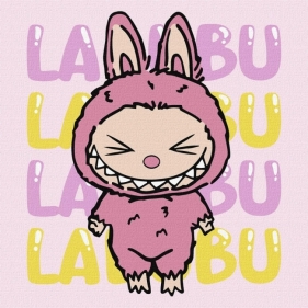 Malowanie po numerach - Ona - Labubu 25x25cm