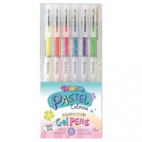 Długopisy żelowe Colorino Pastel, 6 kolorów (80905PTR)