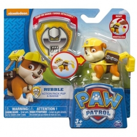 Psi Patrol figurka Rubble z odznaką
