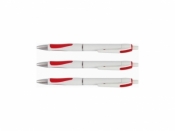 Długopis Solidly White czerwony (50szt)