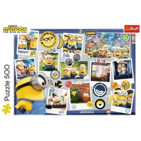 Trefl, Puzzle 500: Minionki - Zwariowana kolekcja zdjęć (37390)