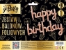 Zestaw balonów foliowych Happy Birthday rose gold