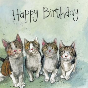 Karnet Urodziny AC823 Cztery kotki