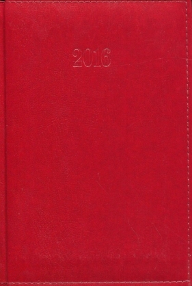 Kalendarz 2016 Książkowy tygodniowy A5 Lux czerwony - <br />