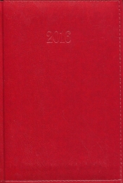 Kalendarz 2016 Książkowy tygodniowy A5 Lux czerwony - <br />