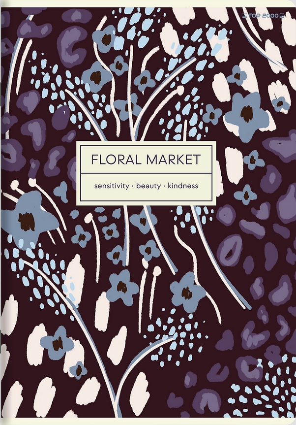 Zeszyt Top 2000 Floradelic B5/80k kratka z marginesem, 1 szt