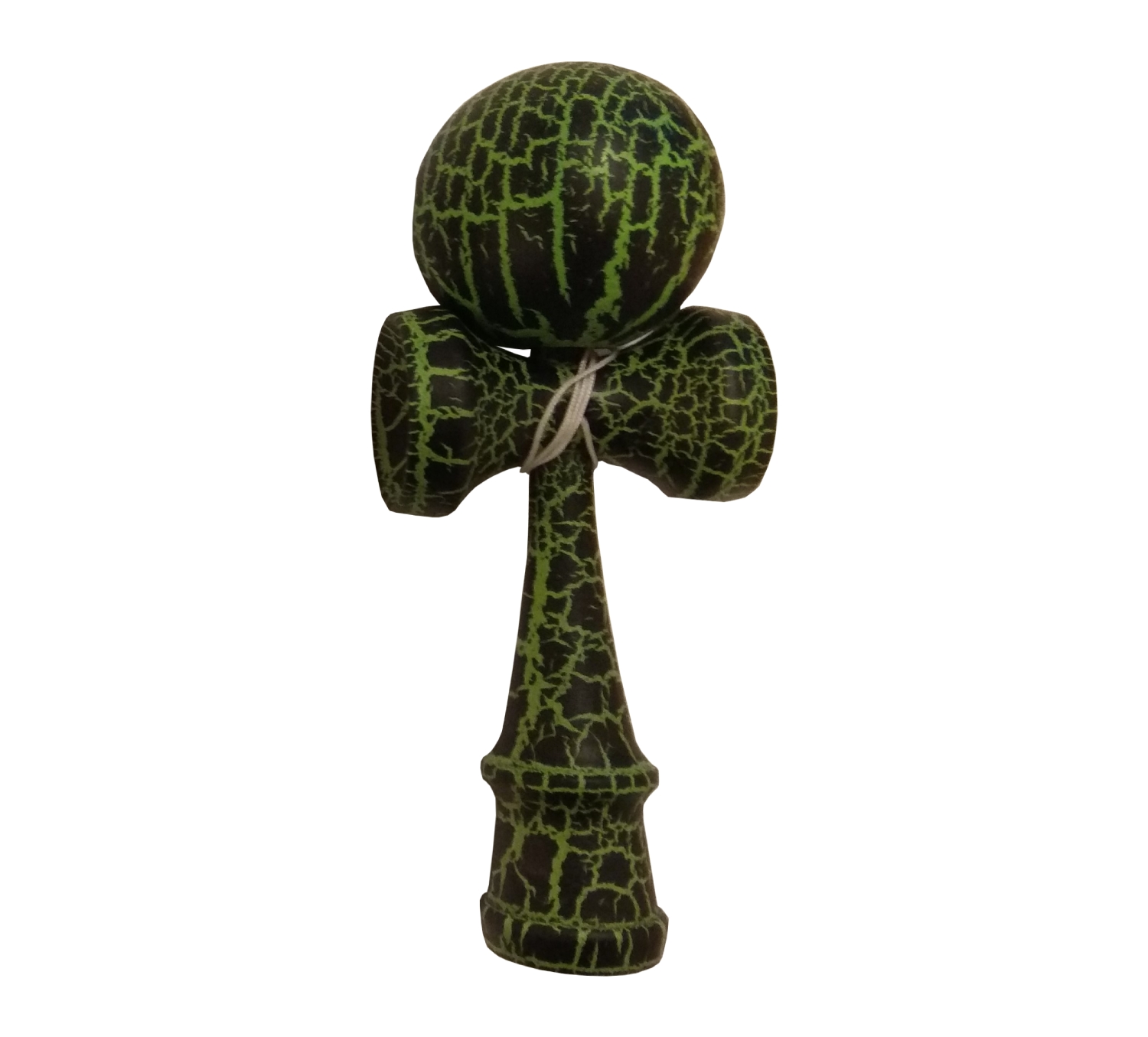 Kendama. Drewniana zabawka zręcznościowa - czarno-zielony (NO-1004003)