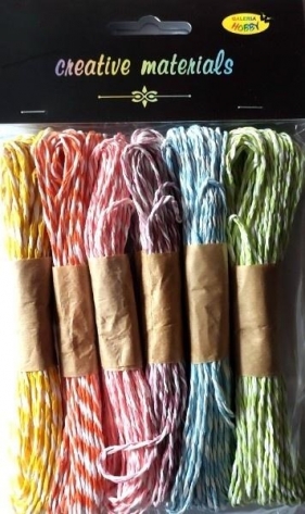 Sznurki papierowe duo 6 kolorów